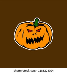 red eyes pumkin vector. gaming logo template