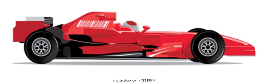 red f1 racing car