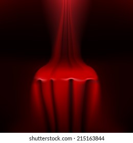 Red fabric background abstract for valentine's day and Merry Christmas day. vector illustration.