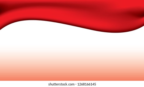 Red Fabric Banner Vector Background