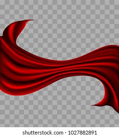 Red fabric cotton with isolated background