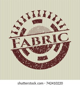 Red Fabric distress grunge seal