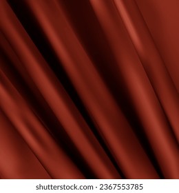 Red fabric texture background, red fabric crumpled background, close up, Top view.