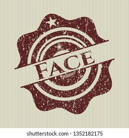 Red Face distress rubber grunge seal