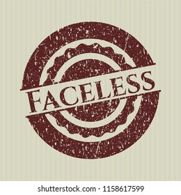 Red Faceless distress rubber texture