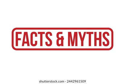 Red Facts  Myths Rubber Stamp Seal Vector