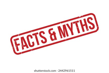 Red Facts  Myths Rubber Stamp Seal Vector