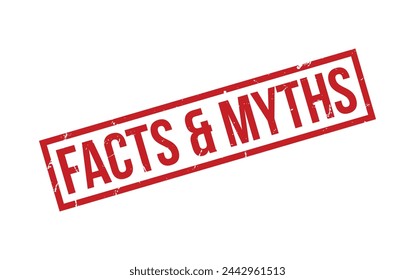 Red Facts  Myths Rubber Stamp Seal Vector