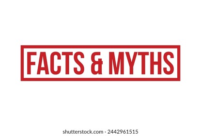 Red Facts  Myths Rubber Stamp Seal Vector