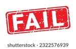 Red Fail stamp seal with Grunge vector illustration