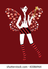 red fairy vector