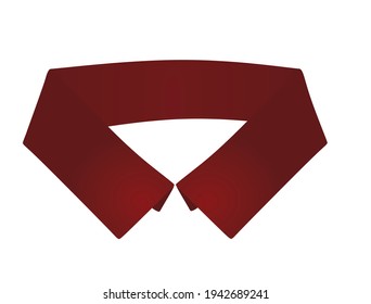 Red  fake collar. vector illustration