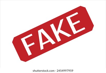 Red Fake Rubber Stamp Seal Vector