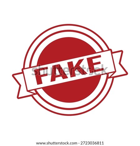 Red Fake Stamp or Seal Vector Graphic Illustration