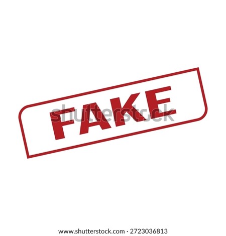 Red Fake Stamp or Seal Vector Graphic Illustration