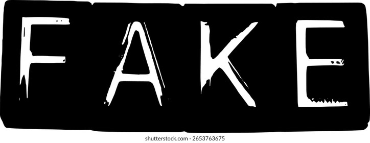 Red Fake stamp sticker with grunge vector illustration