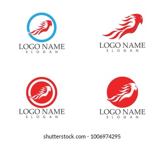 Red falcon logo design