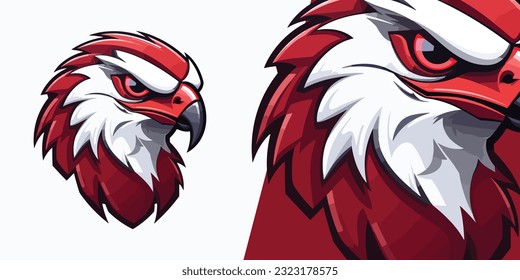 Red Falcon Logo: Dynamic Vector Graphic for Unforgettable Sport and E-Sport Teams