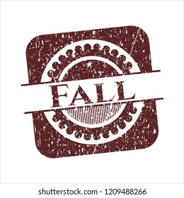 Red Fall distress grunge stamp