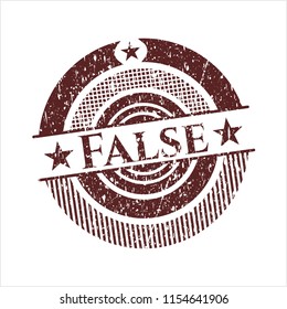 Red False distressed rubber seal