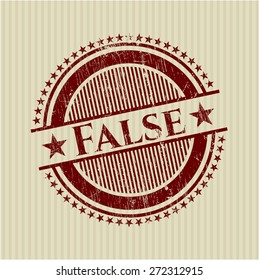 Red false rubber stamp