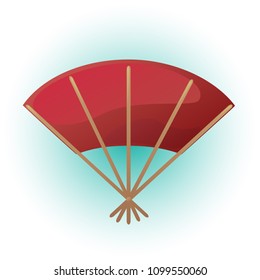Red fan vector illustration