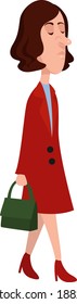 Red fancy coat,illustration,vector on white background