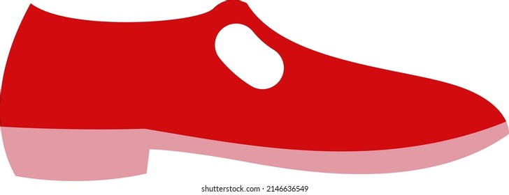 Red fancy shoes, illustration, vector on a white background.