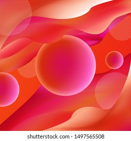 Red fantasy abstract background, wallpaper 
