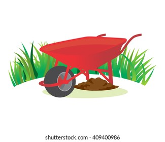 red faring cart vector image 