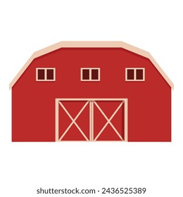 Red farm barn icon cartoon vector. Piglet domestic animal. Farmer meat