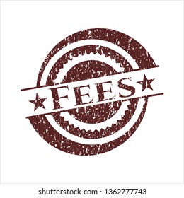 Red Fees distressed grunge seal