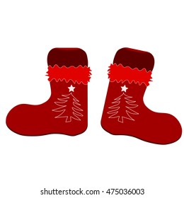 red felt boots