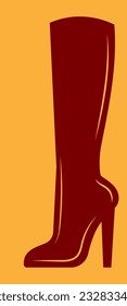 ilustración de vector de arranque femenino rojo