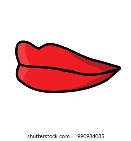 rote Frauenlips, Vektordesign
