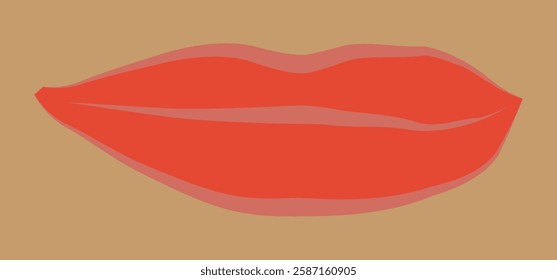 red female lips vector illustration