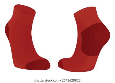 Meias femininas vermelhas. ilustração vetorial	