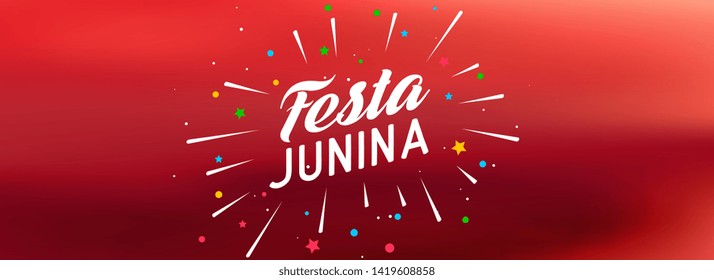 red festa junina celebration banner