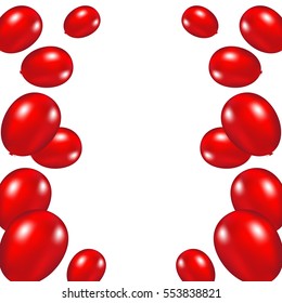 Red festive balloons background