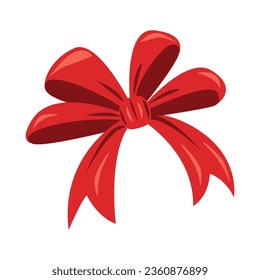 Red festive band isolated on white background