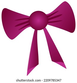 Red festive bow for decoration