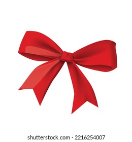 red festive bow for gift and decoration