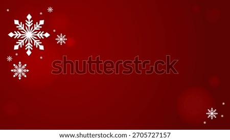 Red festive Christmas background featuring white snowflakes in a soft glowing style suitable for greeting cards seasonal posters packaging design branding projects and high resolution commercial use.