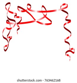 red festive ribbon