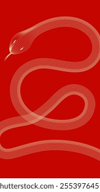 Red festive Year of the snake vector illustration background
