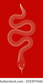 Red festive Year of the snake vector illustration background