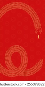 Red festive Year of the snake vector illustration background