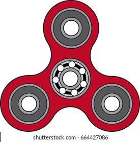 Red fidget spinner