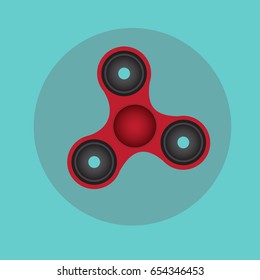 Red Fidget spinner. Trendy hand spinner