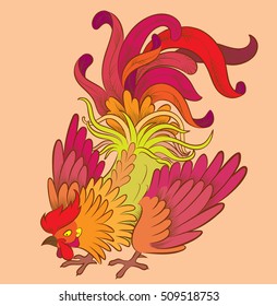 red fighting cock